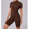 Короткий комбінізон Shorts Body T-shirt Skin model 109 (Chocolate) Короткий комбінізон Shorts Body T-shirt Skin model 109 (Chocolate)